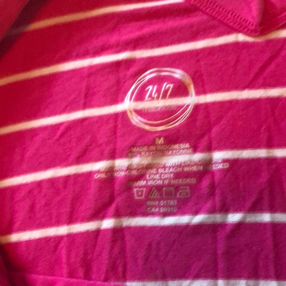 NWOT Maurices 24/7 pink stripe tank, M - Picture 3 of 3